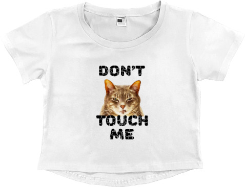 Women's Cropped Premium T-Shirt - Dont touch me - Mfest