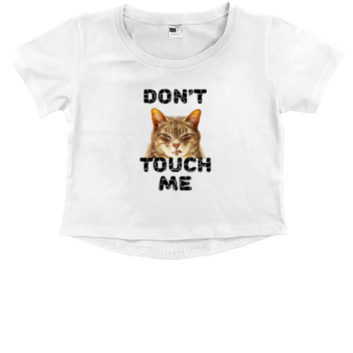 Kids' Premium Cropped T-Shirt - Dont touch me - Mfest