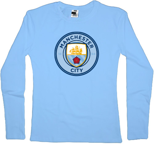 Футболка з Довгим Рукавом Жіноча - Manchester City Logo - Mfest