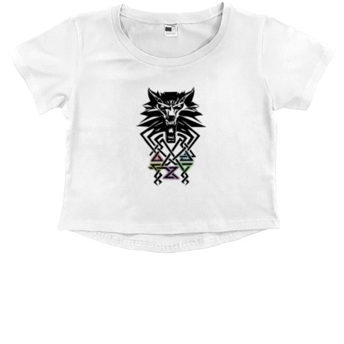 Kids' Premium Cropped T-Shirt - Ведьмак - Mfest