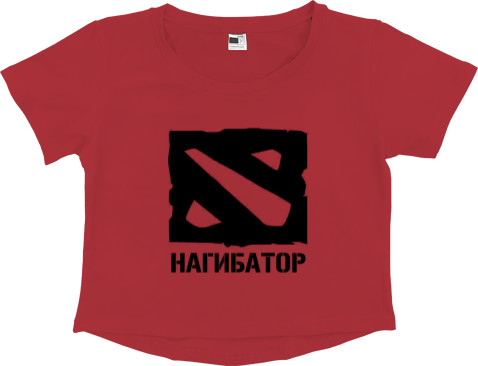 Women's Cropped Premium T-Shirt - Dota нагибатор - Mfest