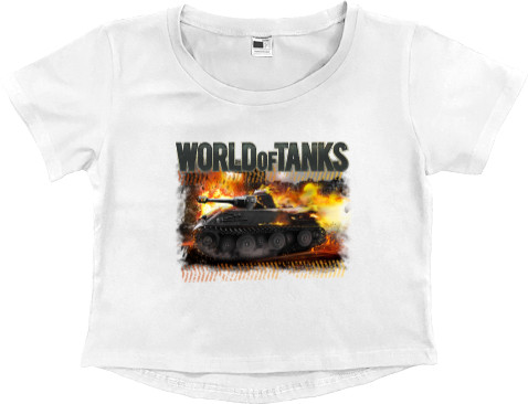 Women's Cropped Premium T-Shirt - World of Tanks Art - Mfest