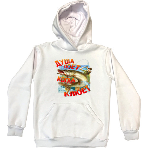 Kids' Premium Hoodie - Душа поёт, когда клюет - Mfest