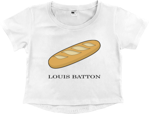 Women's Cropped Premium T-Shirt - Louis Batton - Mfest