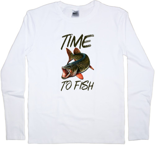 Men's Longsleeve Shirt - Time to fish - Mfest