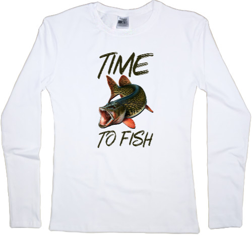 Women's Longsleeve Shirt - Time to fish - Mfest