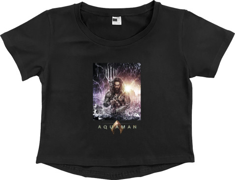 Women's Cropped Premium T-Shirt - Aquaman Art - Mfest