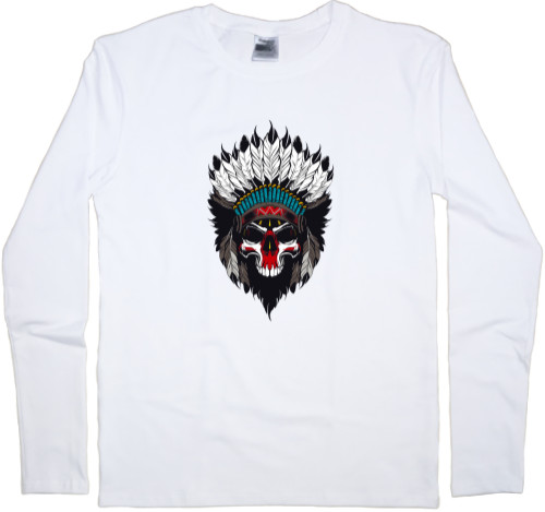 Men's Longsleeve Shirt - Skull Indians - Mfest