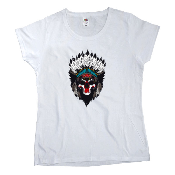 Women's T-shirt Fruit of the loom - Skull Indians - Mfest