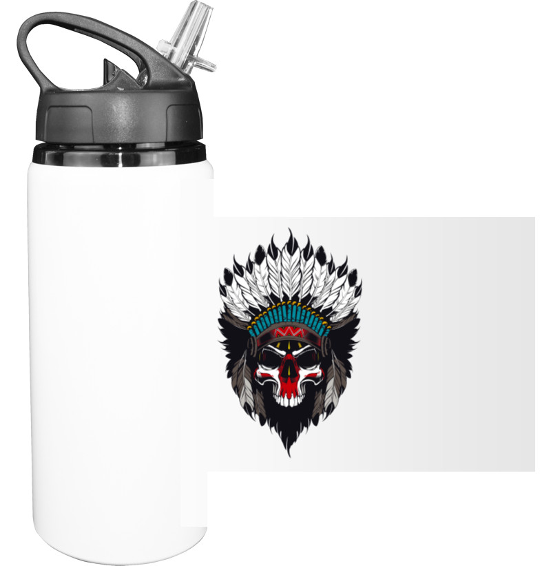 Sport Water Bottle - Skull Indians - Mfest