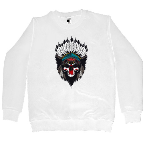 Men’s Premium Sweatshirt - Skull Indians - Mfest