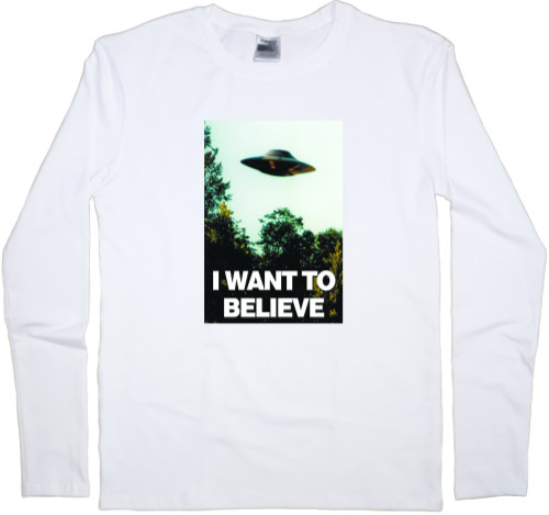 Kids' Longsleeve Shirt - I Want To Believe - Mfest