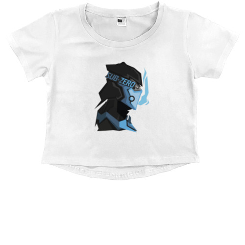 Kids' Premium Cropped T-Shirt - Mortal Kombat Sub-Zero - Mfest