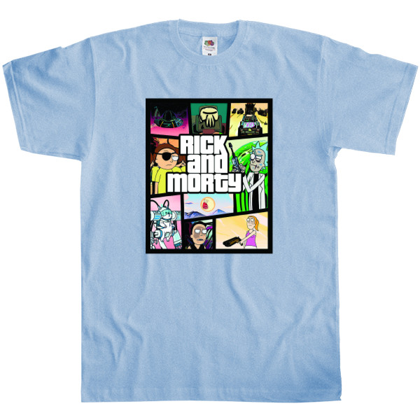 Kids' T-Shirt Fruit of the loom - Rick and Morty GTA - Mfest