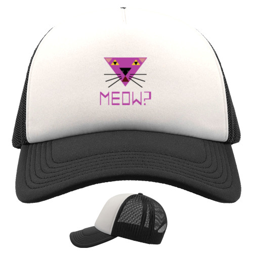 Trucker Cap - Мяу? Кошка, минимализм. - Mfest