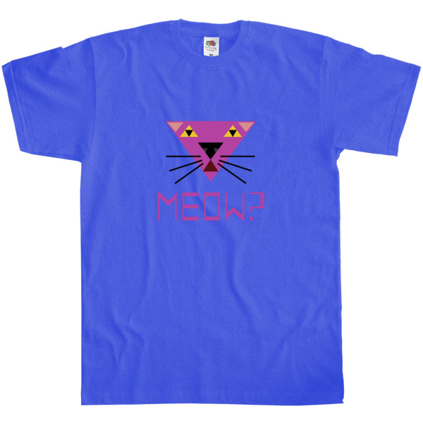 Kids' T-Shirt Fruit of the loom - Мяу? Кошка, минимализм. - Mfest