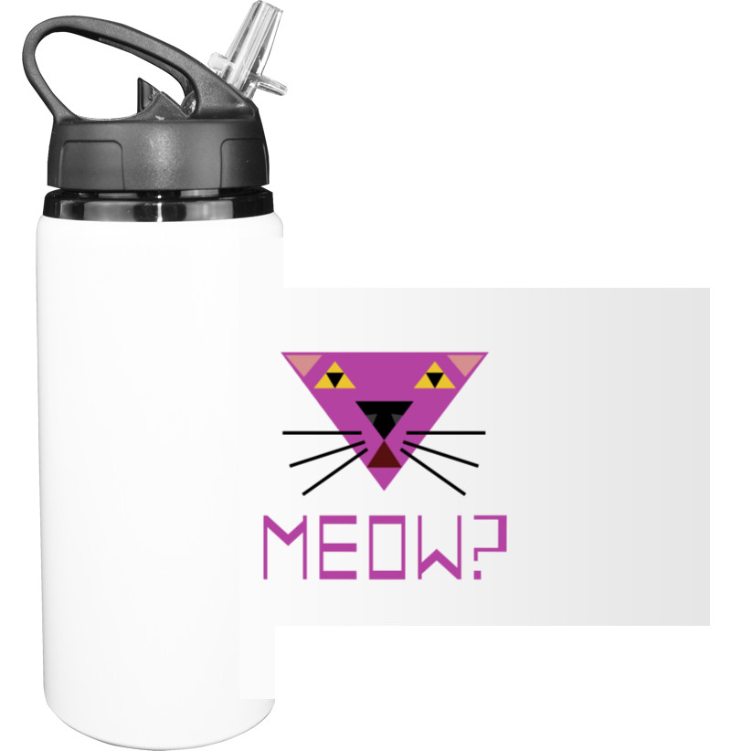 Sport Water Bottle - Мяу? Кошка, минимализм. - Mfest