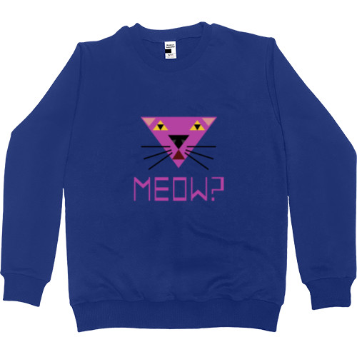 Men’s Premium Sweatshirt - Мяу? Кошка, минимализм. - Mfest