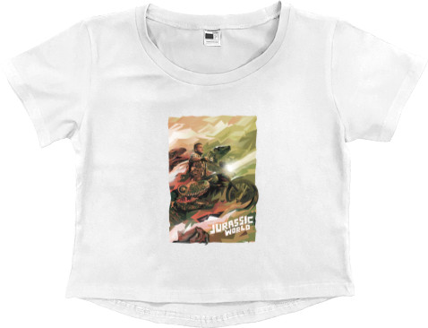 Women's Cropped Premium T-Shirt - Jurassic Park4 - Mfest