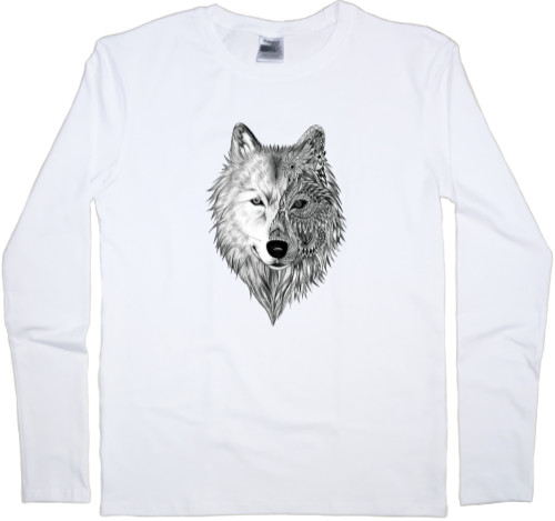 Men's Longsleeve Shirt - Wolf Art - Mfest