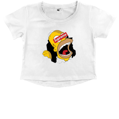 Kids' Premium Cropped T-Shirt - Homer Supreme - Mfest