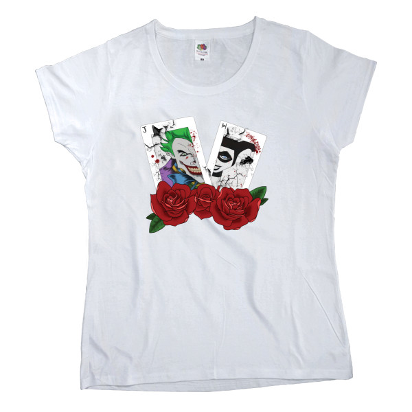 Women's T-shirt Fruit of the loom - Джокер и Харли - Mfest