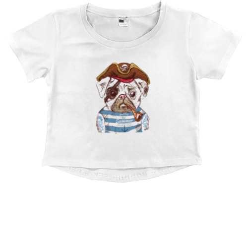 Kids' Premium Cropped T-Shirt - Dog Art - Mfest