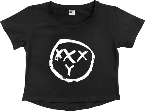 Women's Cropped Premium T-Shirt - Oxxxymiron Logo White - Mfest