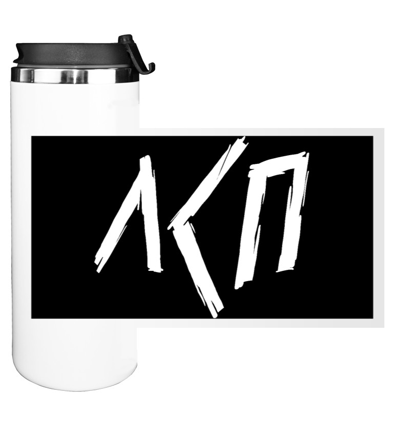 Water Bottle on Tumbler - ЛСП Logo White - Mfest