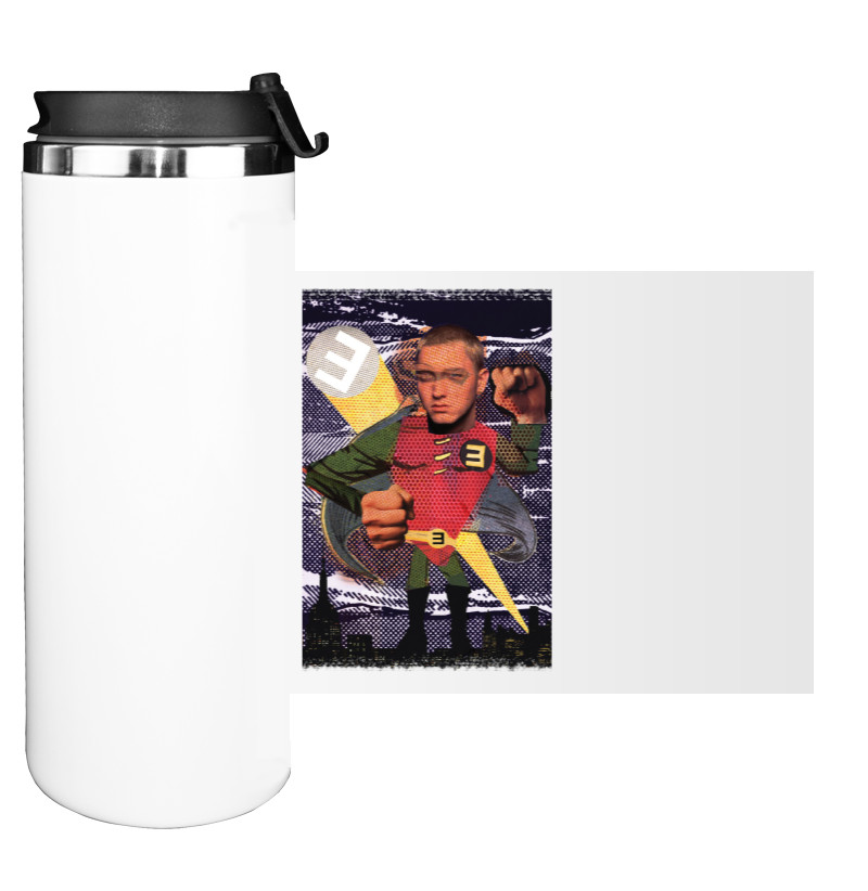 Water Bottle on Tumbler - Eminem Superman Art - Mfest