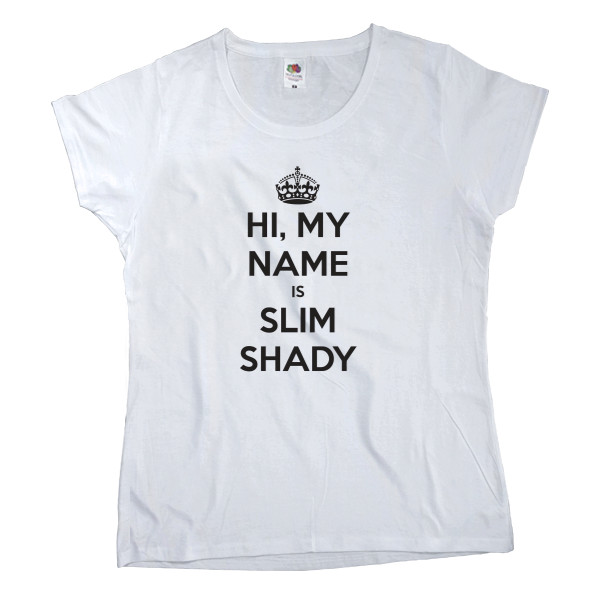 Футболка Класика Жіноча Fruit of the loom - My name is Slim Shady - Mfest