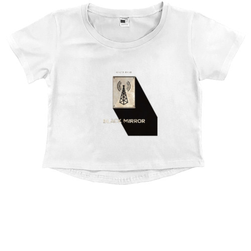 Kids' Premium Cropped T-Shirt - Black Mirror 4 - Mfest