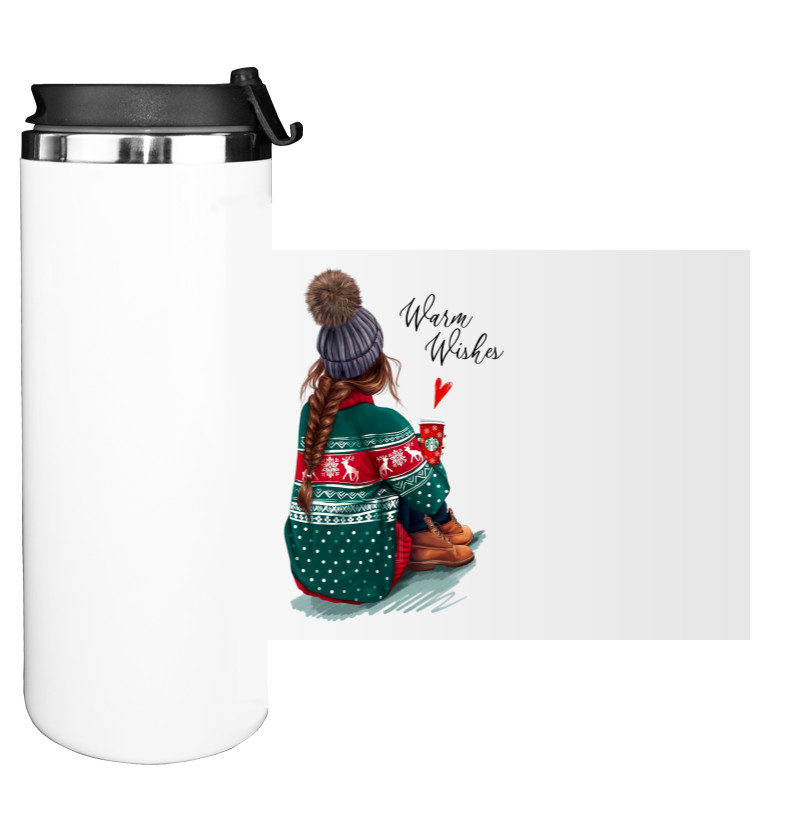 Water Bottle on Tumbler - Warm wishes - Mfest