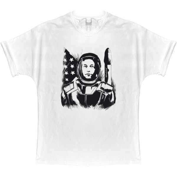 T-shirt Oversize - elon space x - Mfest