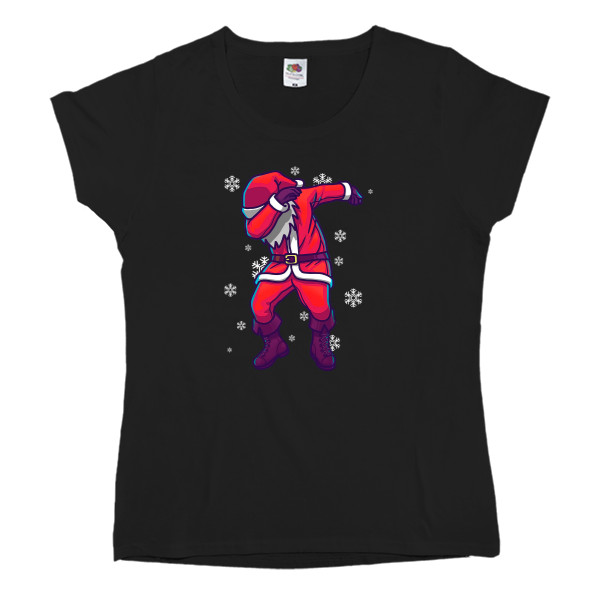 Women's T-shirt Fruit of the loom - Dancing Santa - Mfest