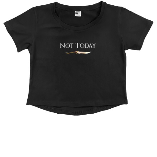 Kids' Premium Cropped T-Shirt - Not Today - Mfest