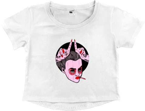 Women's Cropped Premium T-Shirt - surrealism - Mfest