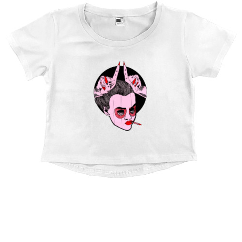 Kids' Premium Cropped T-Shirt - surrealism - Mfest