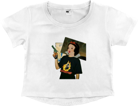 Women's Cropped Premium T-Shirt - disney - Mfest