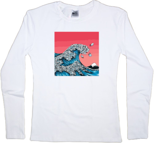 Women's Longsleeve Shirt - plastic wave - Mfest