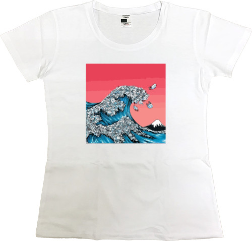 Women's Premium T-Shirt - plastic wave - Mfest