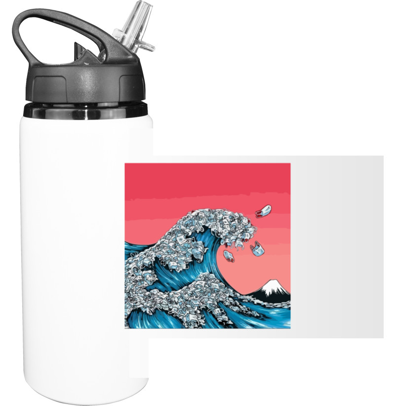 Sport Water Bottle - plastic wave - Mfest