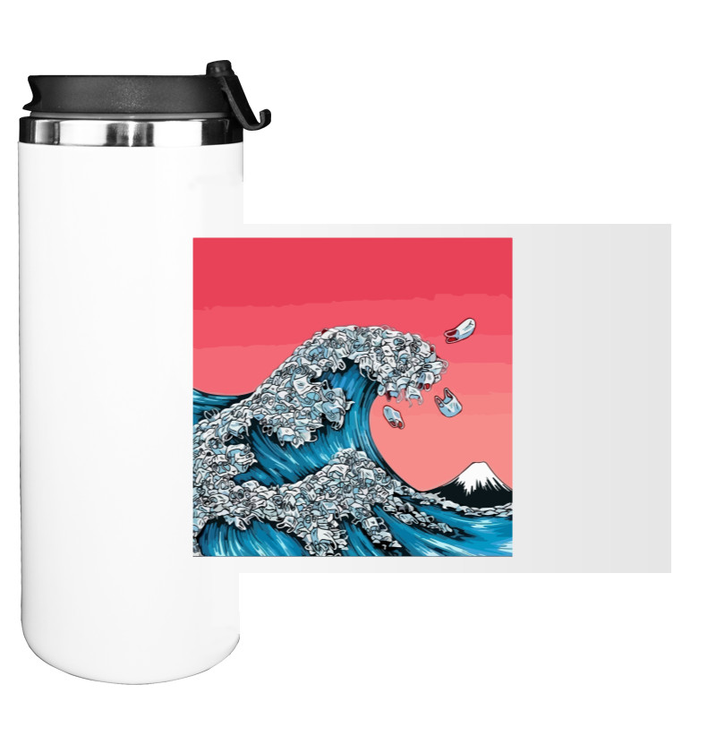 Water Bottle on Tumbler - plastic wave - Mfest