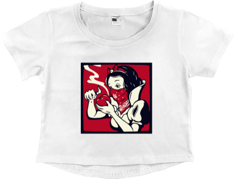 Women's Cropped Premium T-Shirt - snow white - Mfest