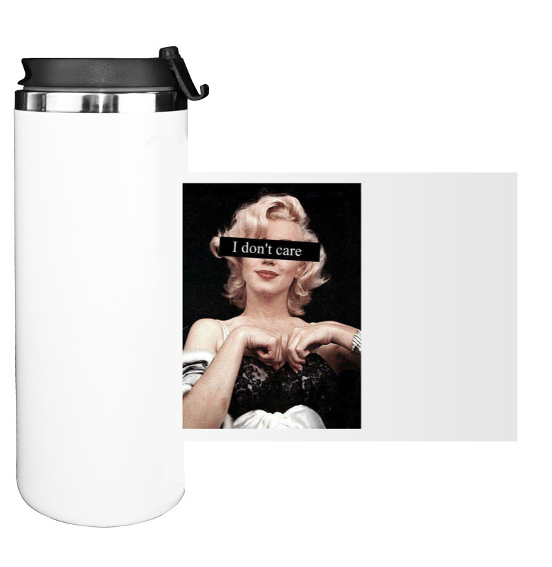 Water Bottle on Tumbler - i don't care - Mfest