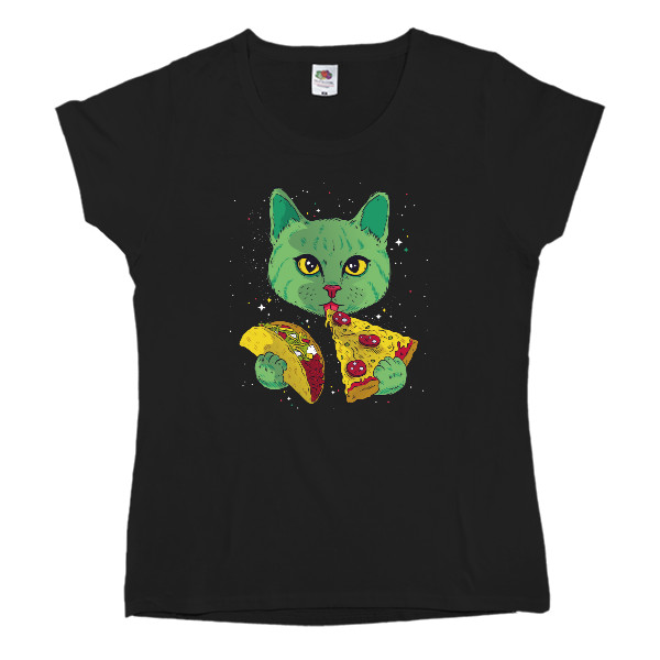 Women's T-shirt Fruit of the loom - Космический Кот - Mfest