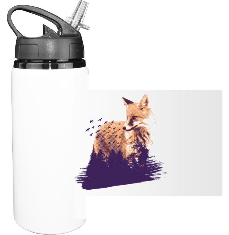 Sport Water Bottle - Лиса Абстракция - Mfest