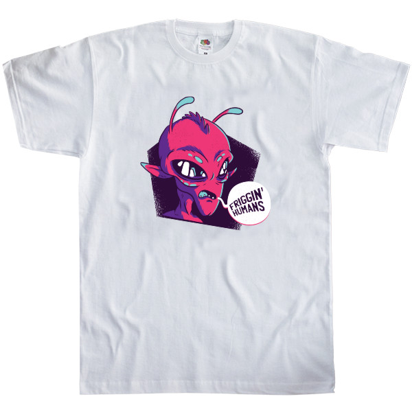 Kids' T-Shirt Fruit of the loom - Пришелец Противные людишки - Mfest