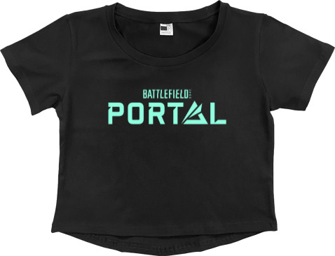 Women's Cropped Premium T-Shirt - Battlefield portal - Mfest