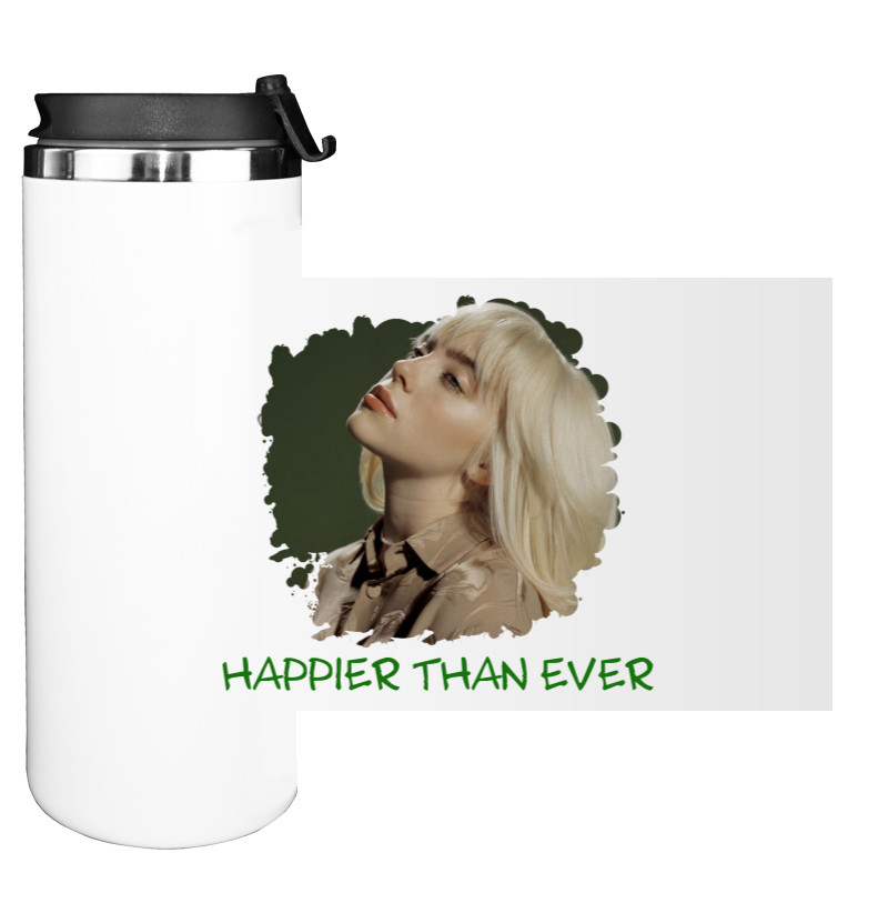 Water Bottle on Tumbler - Happier than ever - Mfest